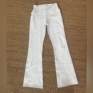 ALO Yoga White Flared Leggings